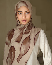 Printed Modal Hijab - Clay