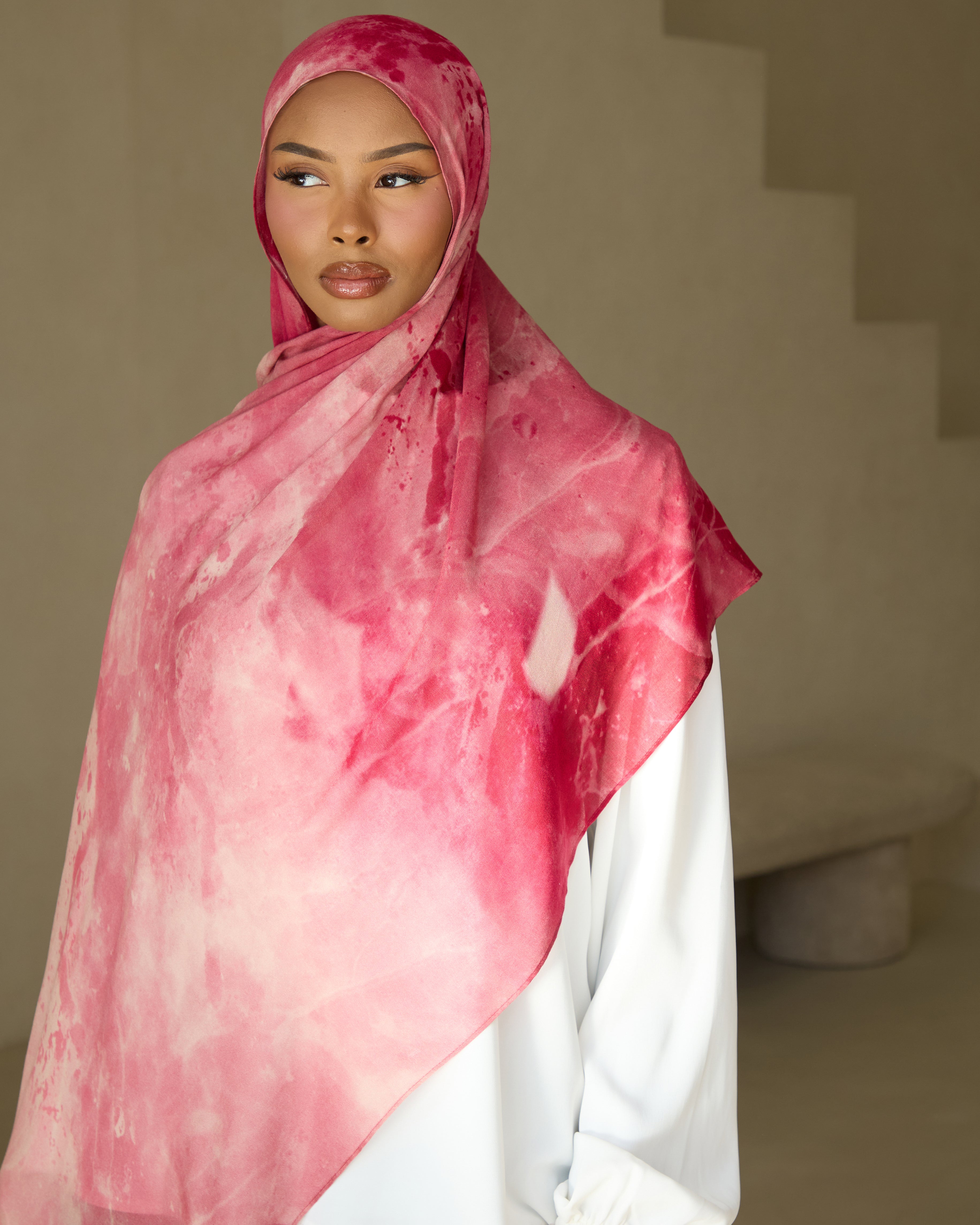 Printed Modal Hijab - Sunberry – AZELEFA