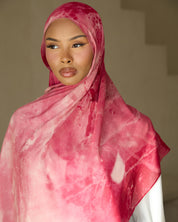 Printed Modal Hijab - Sunberry