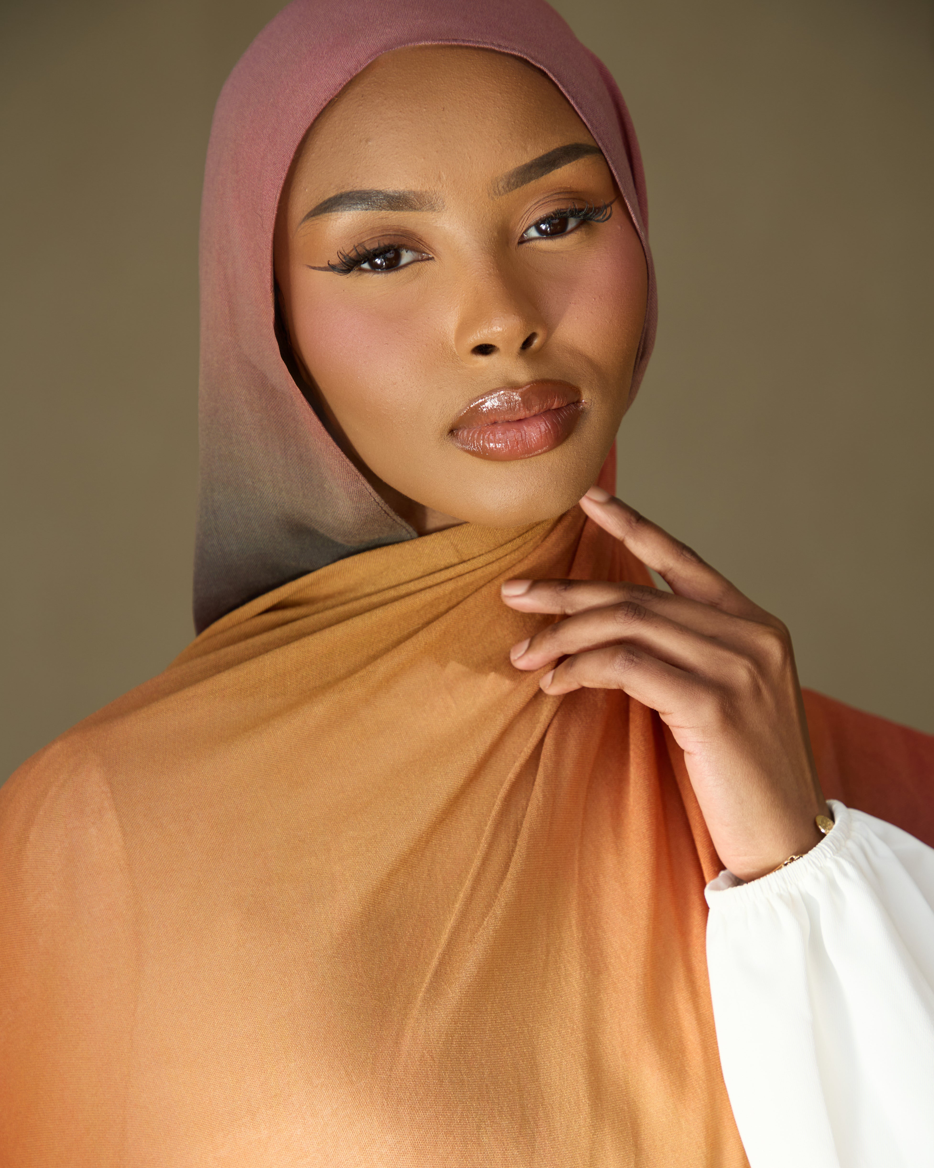 Printed Modal Hijab - Sunset