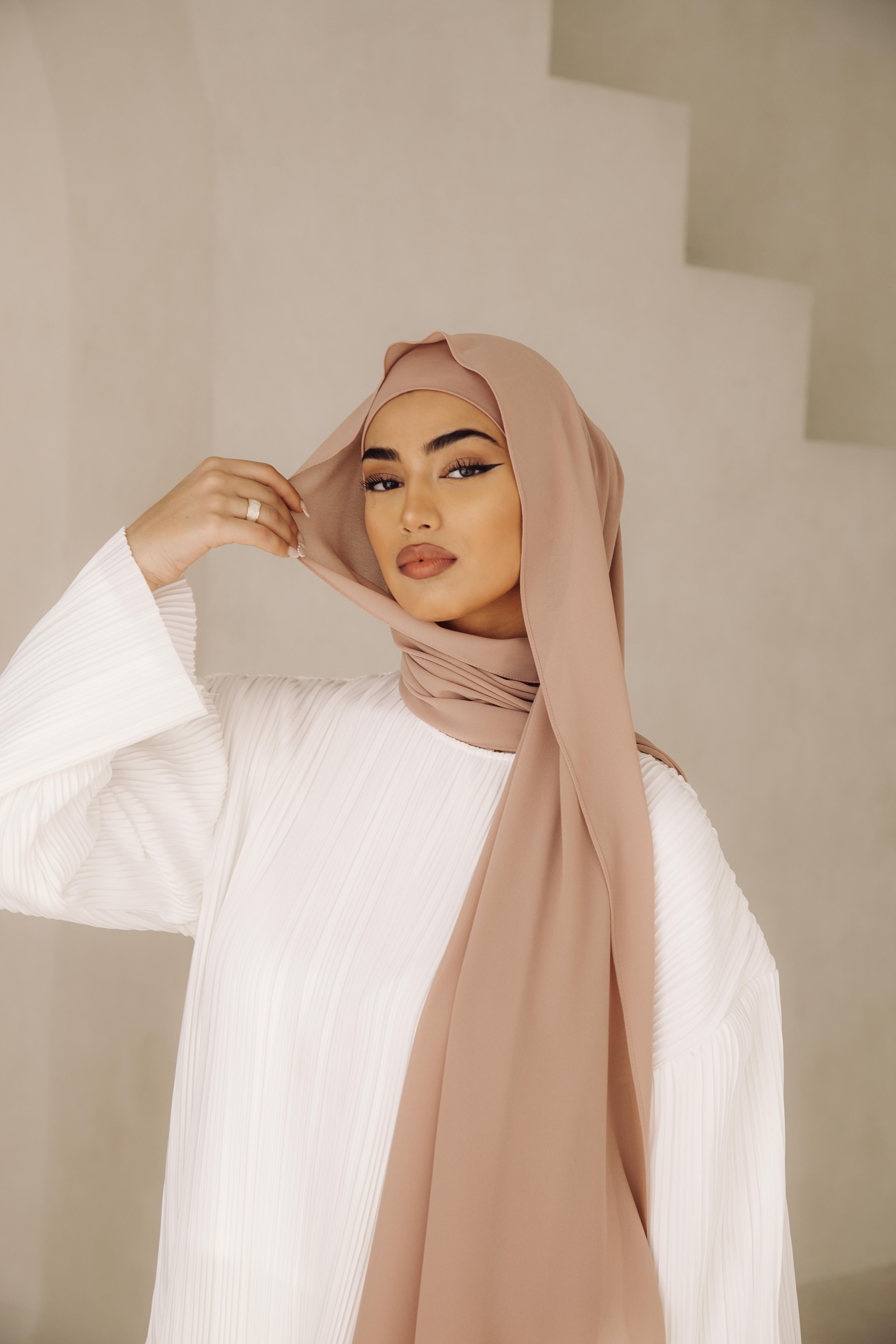 Premium Chiffon Hijab Blush – AZELEFA - Main Image
