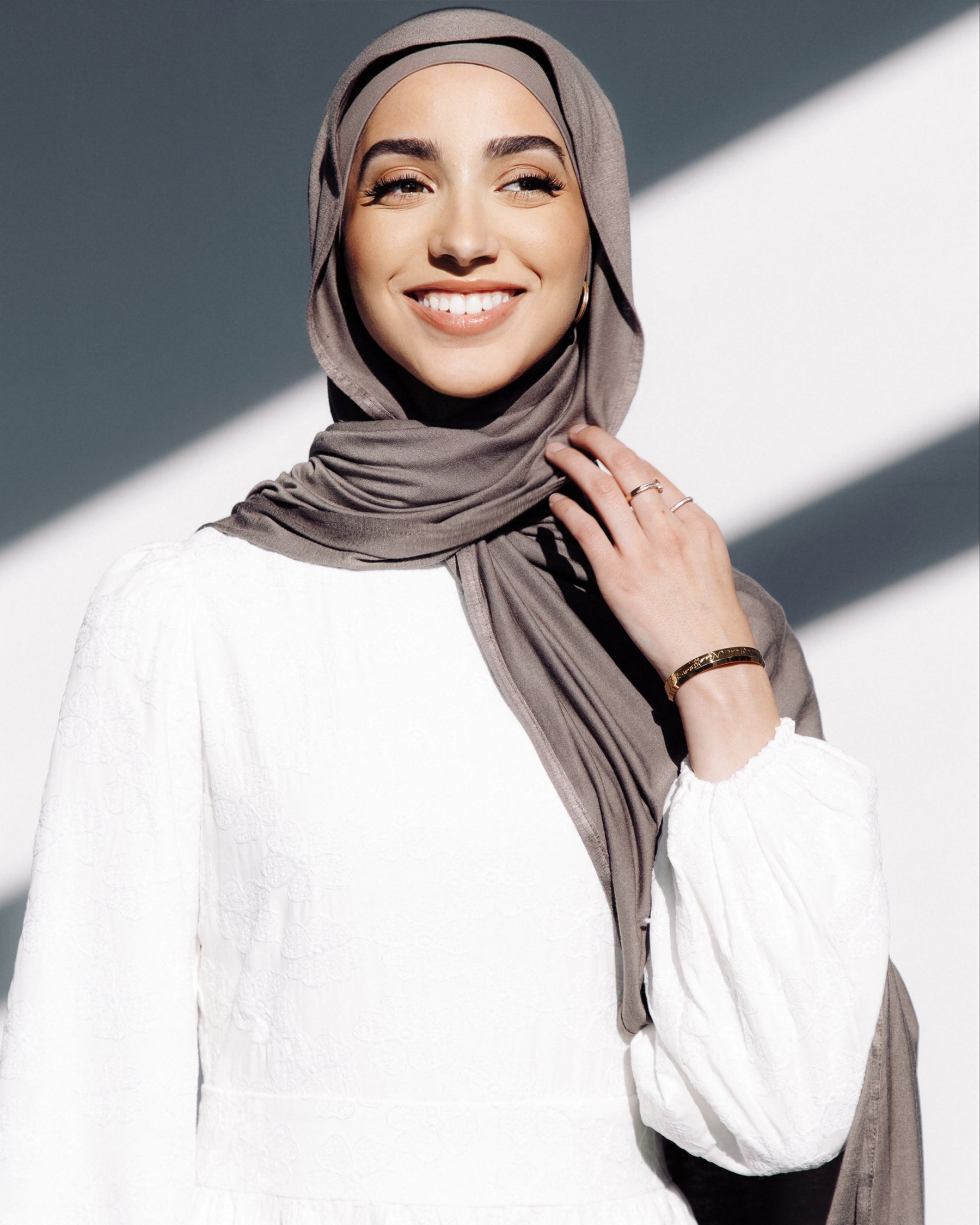 Jersey Matching Hijab & Undercap Set - Hazelnut