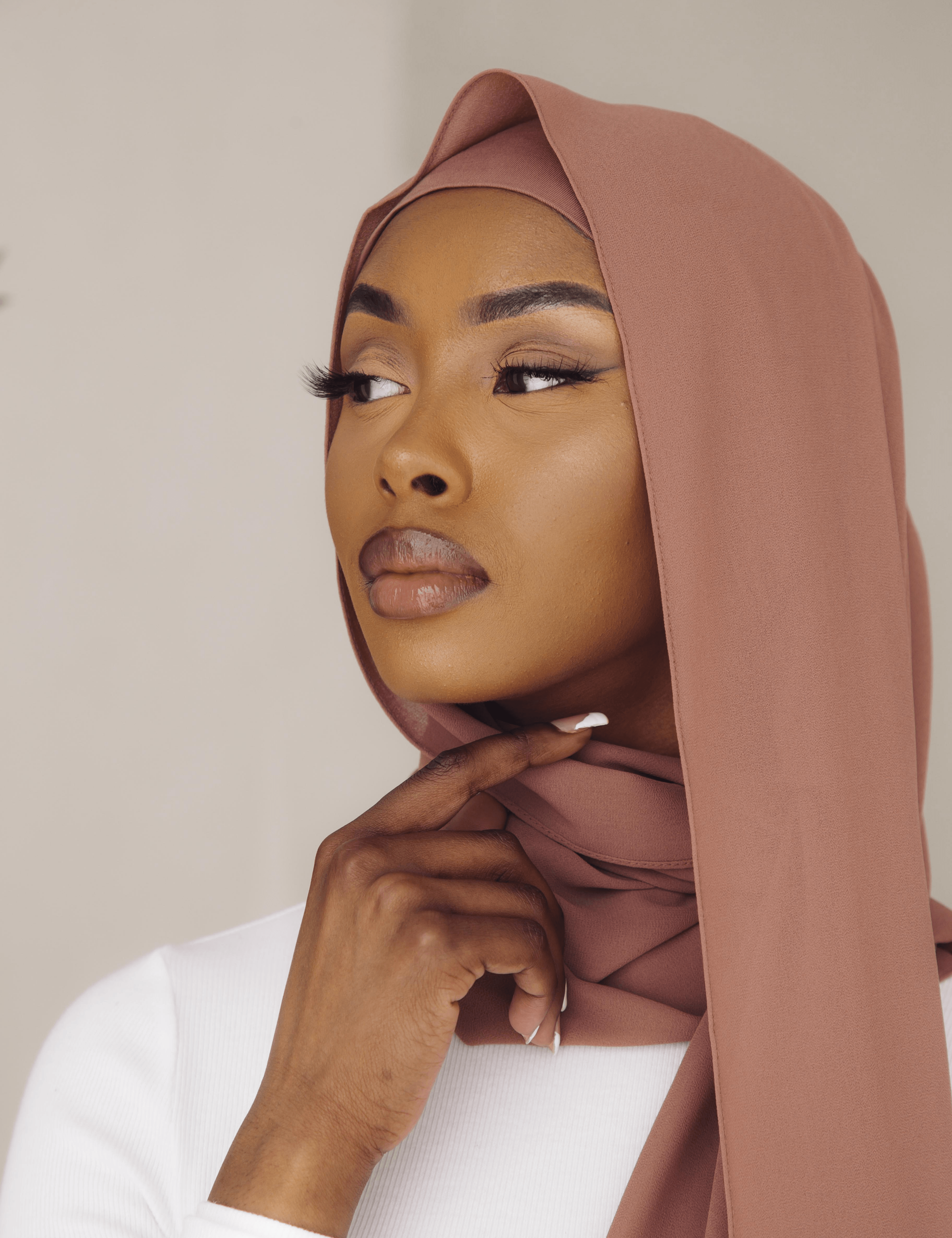 Matching Hijab & Undercap Set- Coral - Azelefa