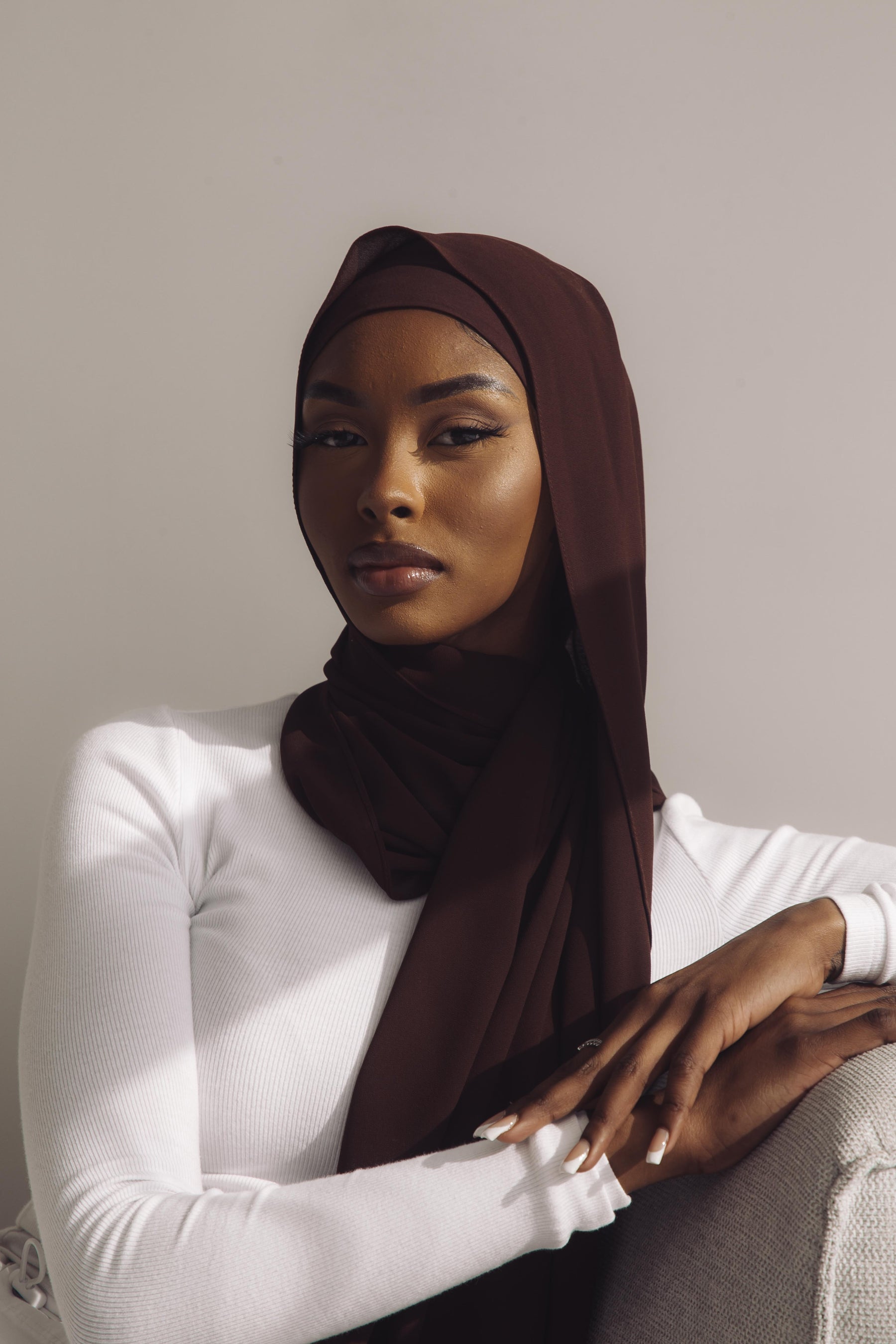 Matching Hijab & Undercap Set - Nespresso