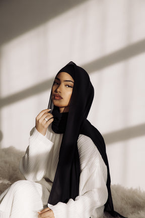 Matching Hijab & Undercap Set - Obsidian