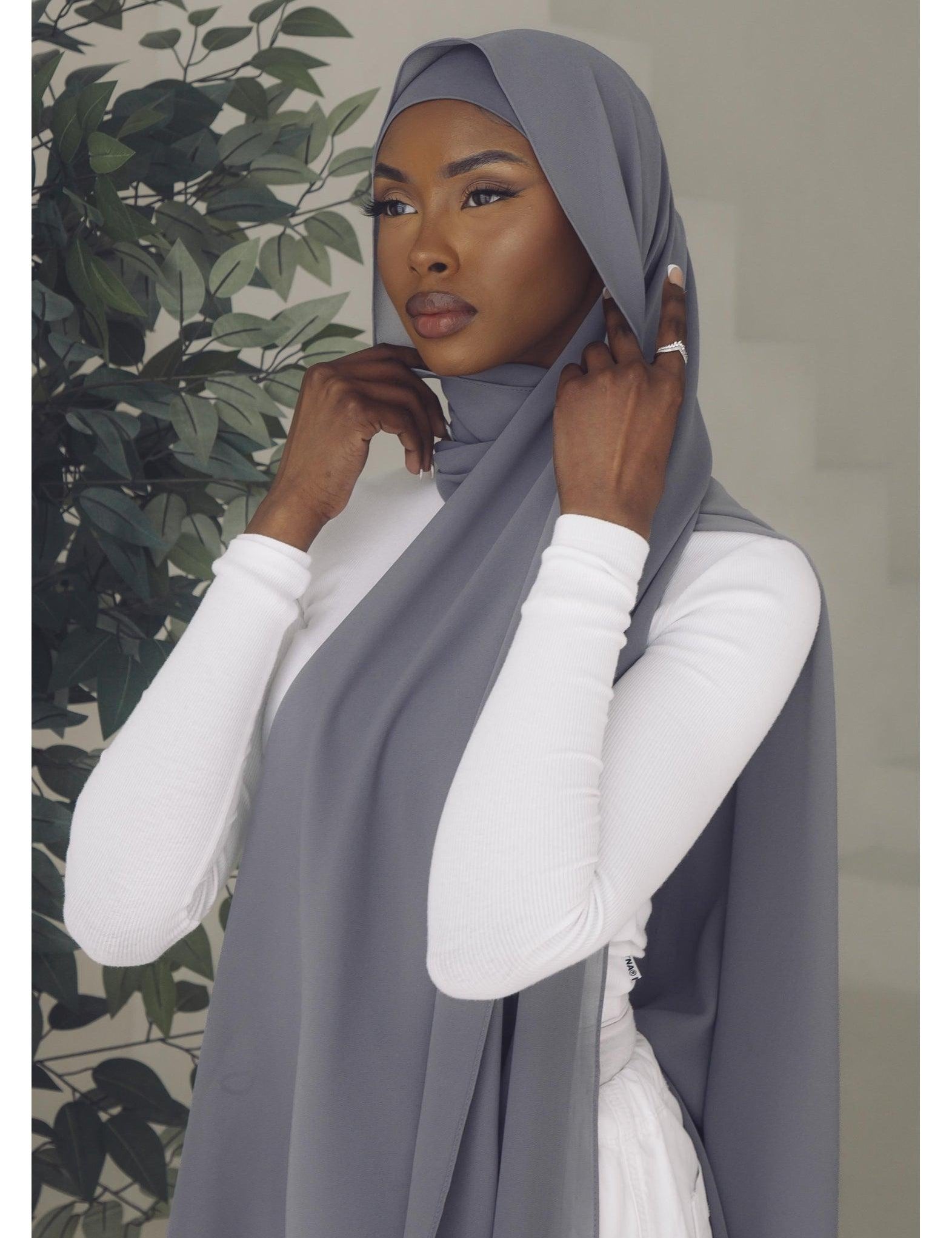 Matching Hijab & Undercap Set - Dove - Azelefa
