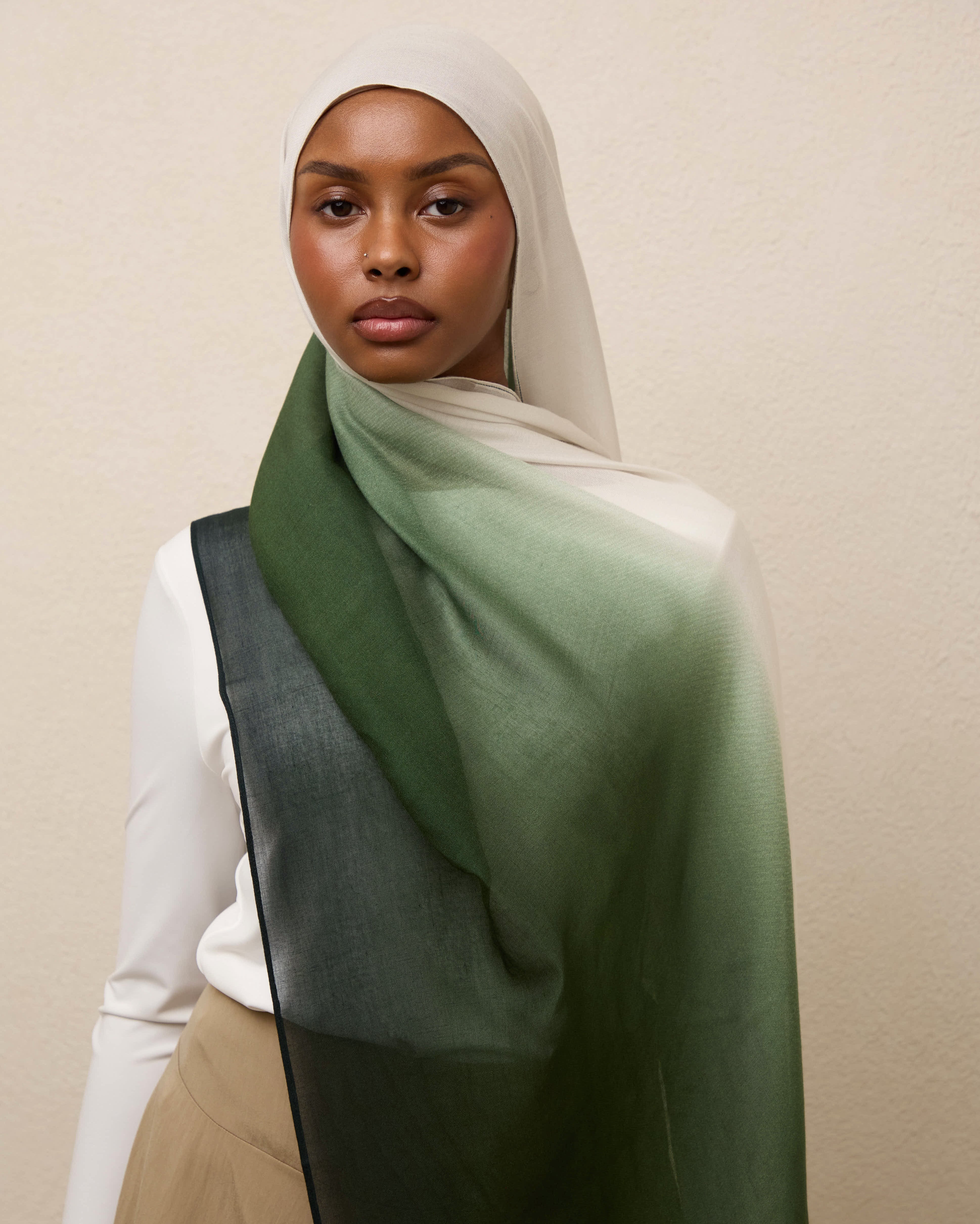 Ombré Modal Hijab - The Matcha Girl