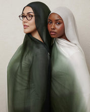 Ombré Modal Hijab - The Matcha Girl