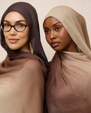 Ombré Modal Hijab - Caramel Latte