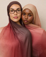 Ombré Modal Hijab - Peach Refresher