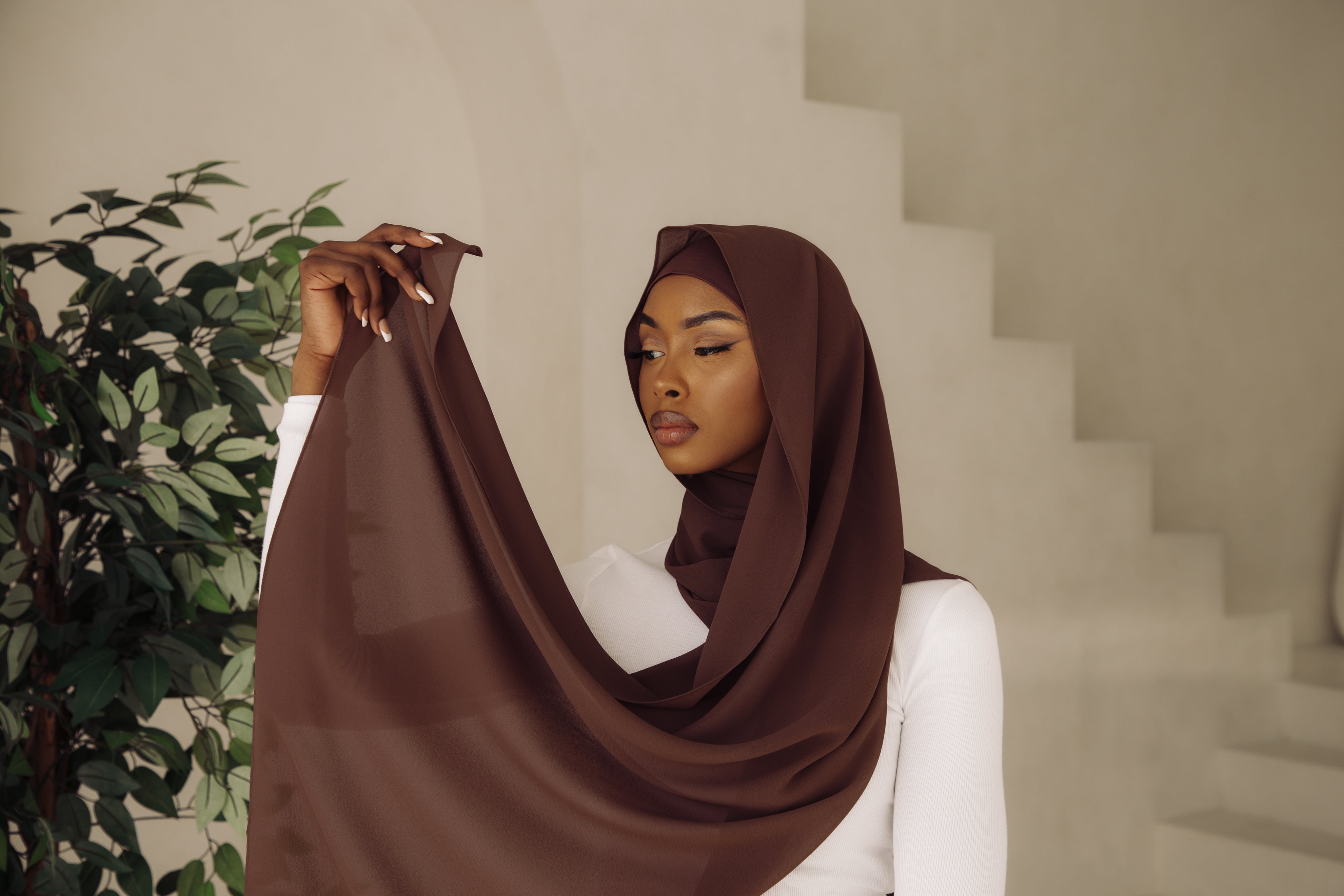 brown dress matching hijab Brown Dress with Hijab