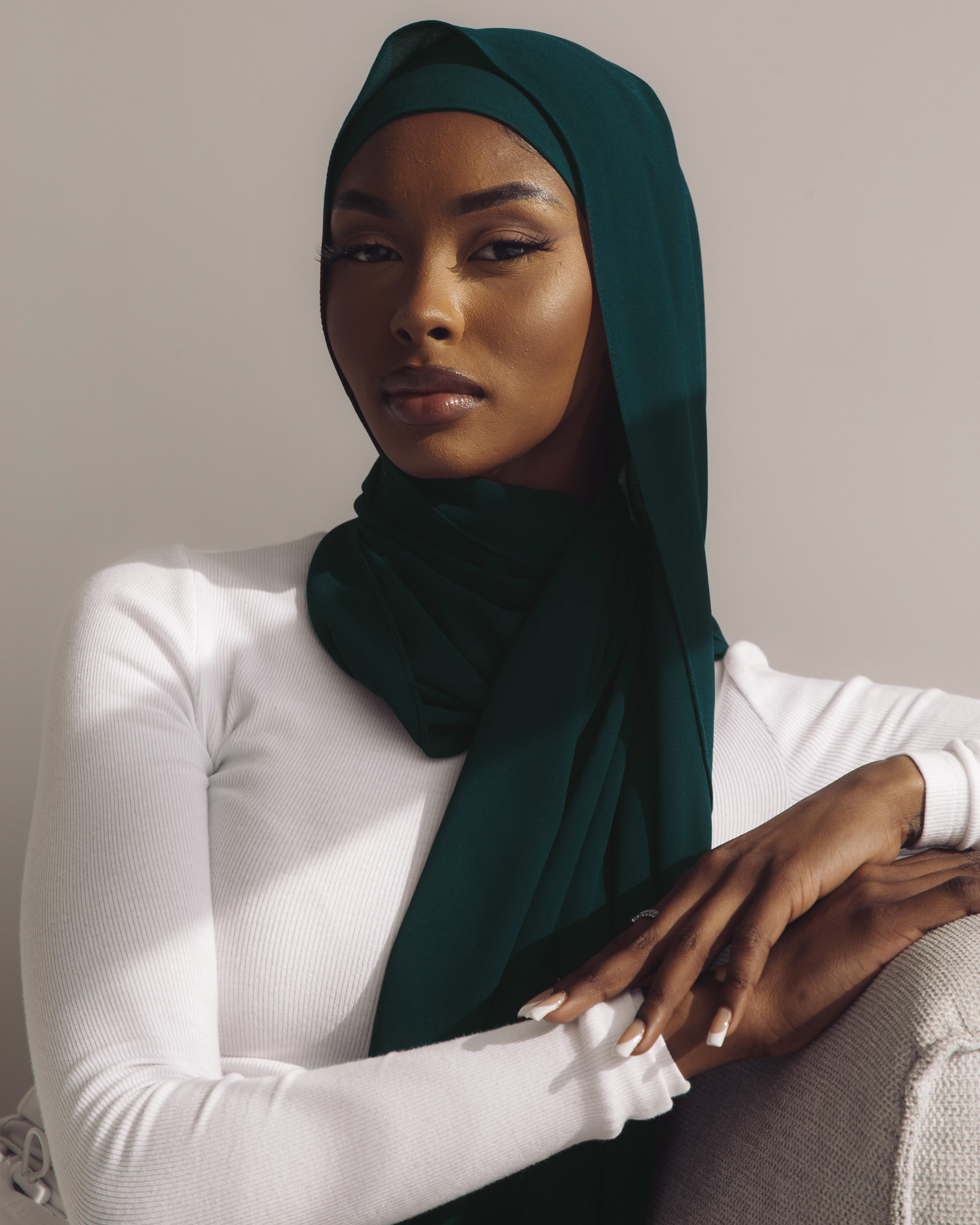 Premium Chiffon Hijab - Arctic