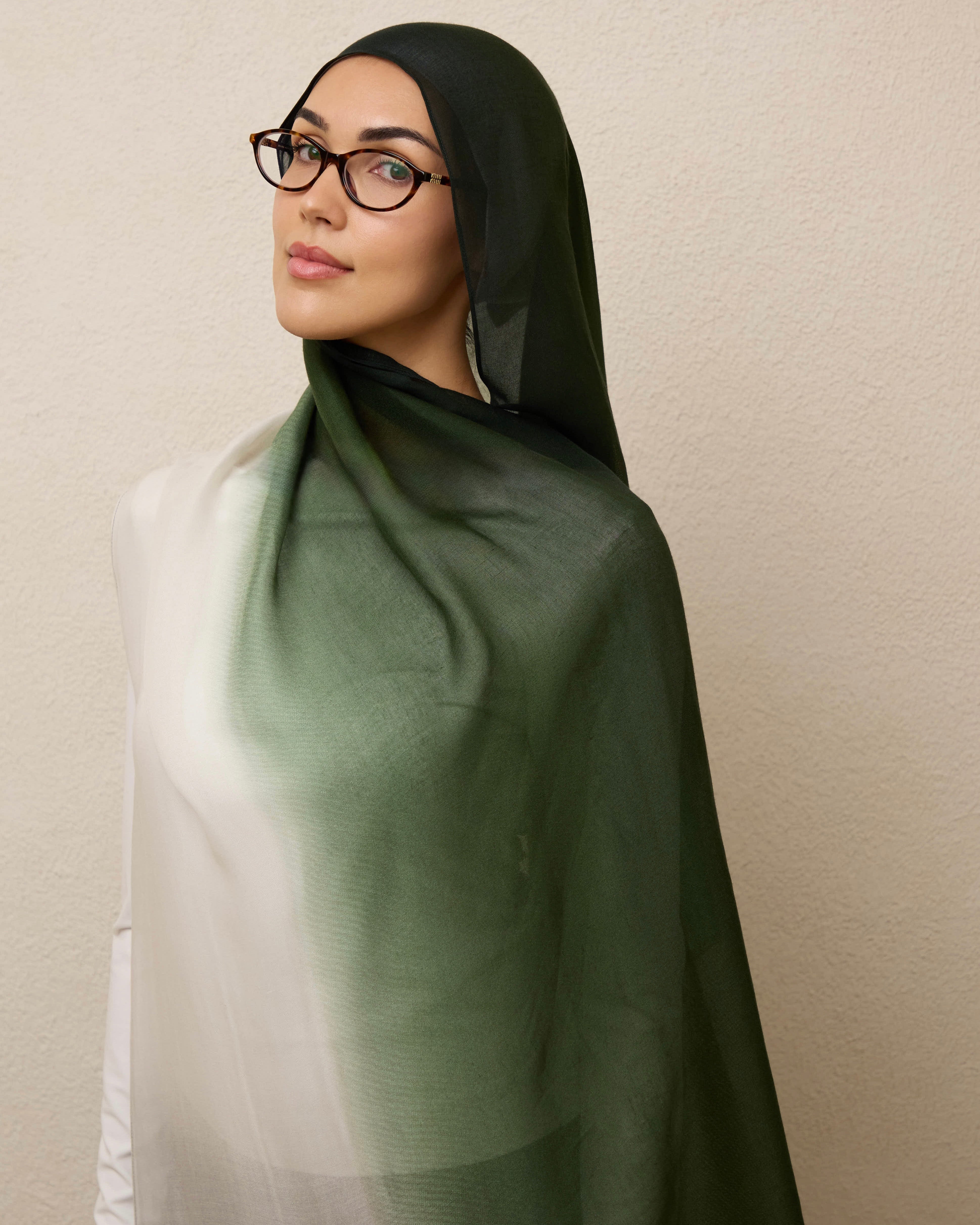 Ombré Modal Hijab - The Matcha Girl