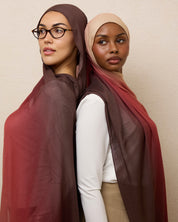 Ombré Modal Hijab - Peach Refresher