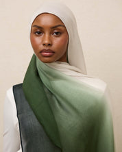 Ombré Modal Hijab - The Matcha Girl
