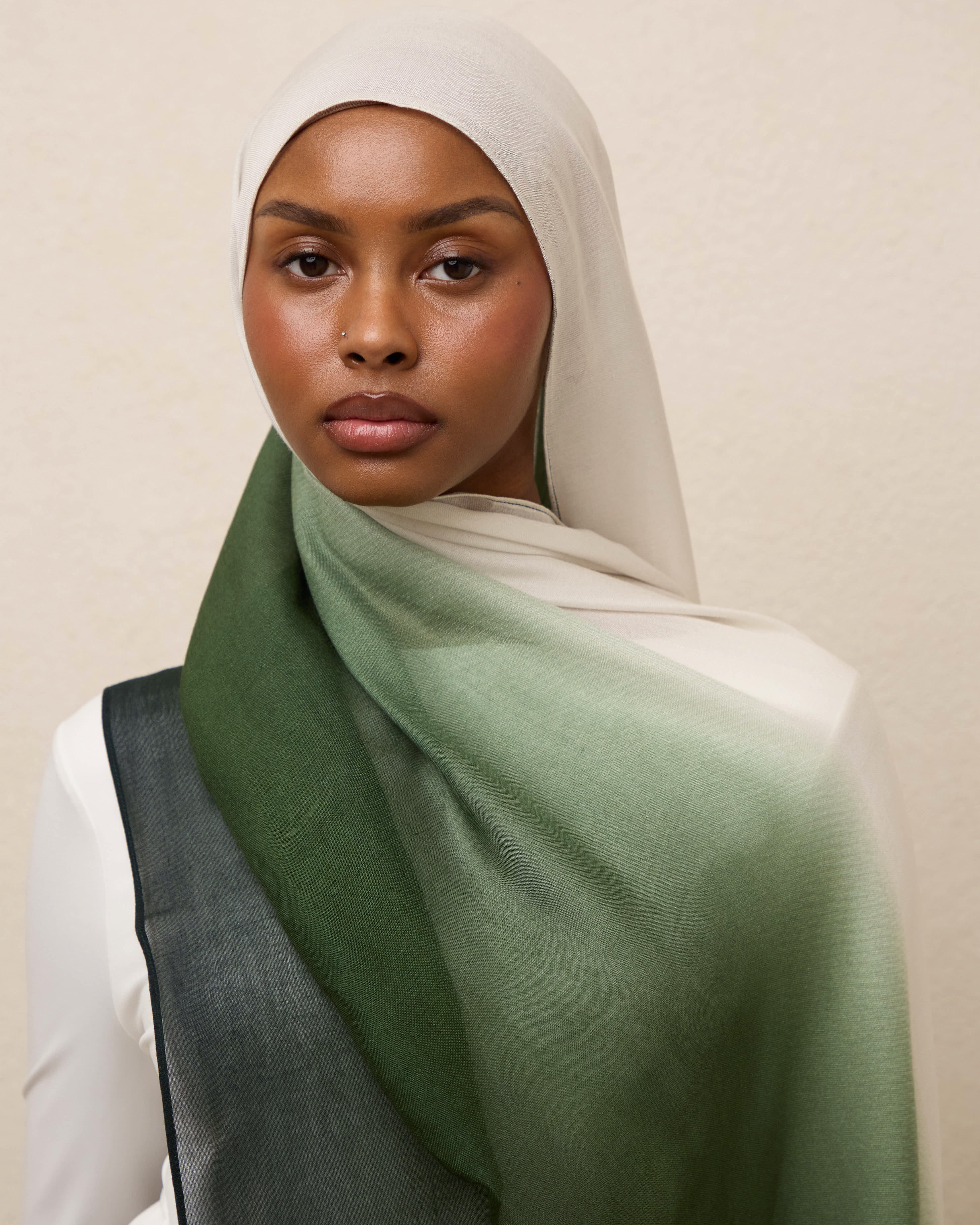 Ombré Modal Hijab - The Matcha Girl
