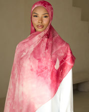 Printed Modal Hijab - Sunberry