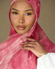 Printed Modal Hijab - Sunberry