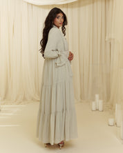 The Muse Abaya - Ivory Sage