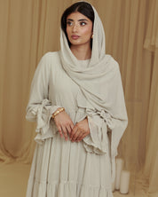 The Muse Abaya - Ivory Sage