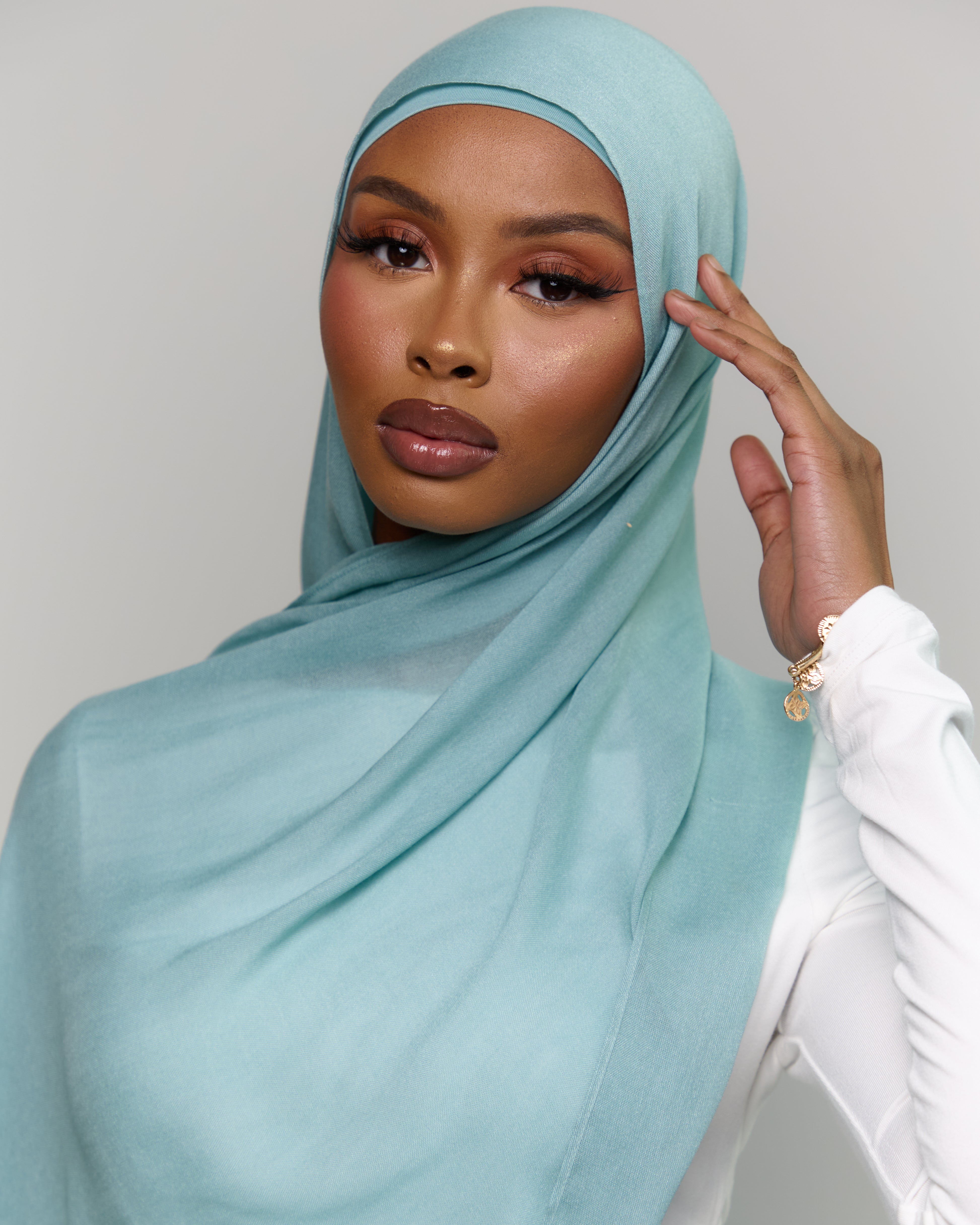 Modal Matching Hijab & Undercap Set - Tabariya Blue