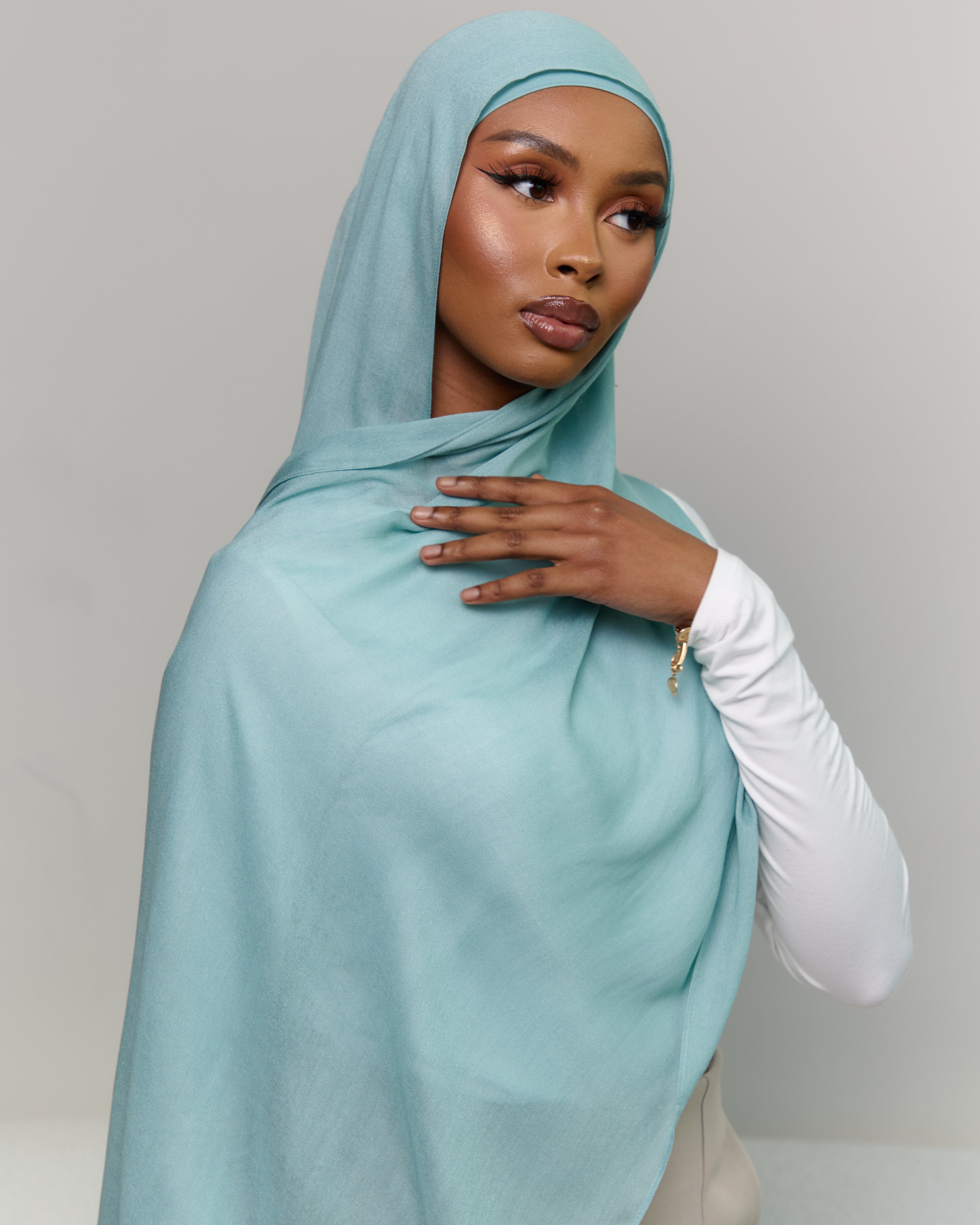 Modal Matching Hijab & Undercap Set - Tabariya Blue