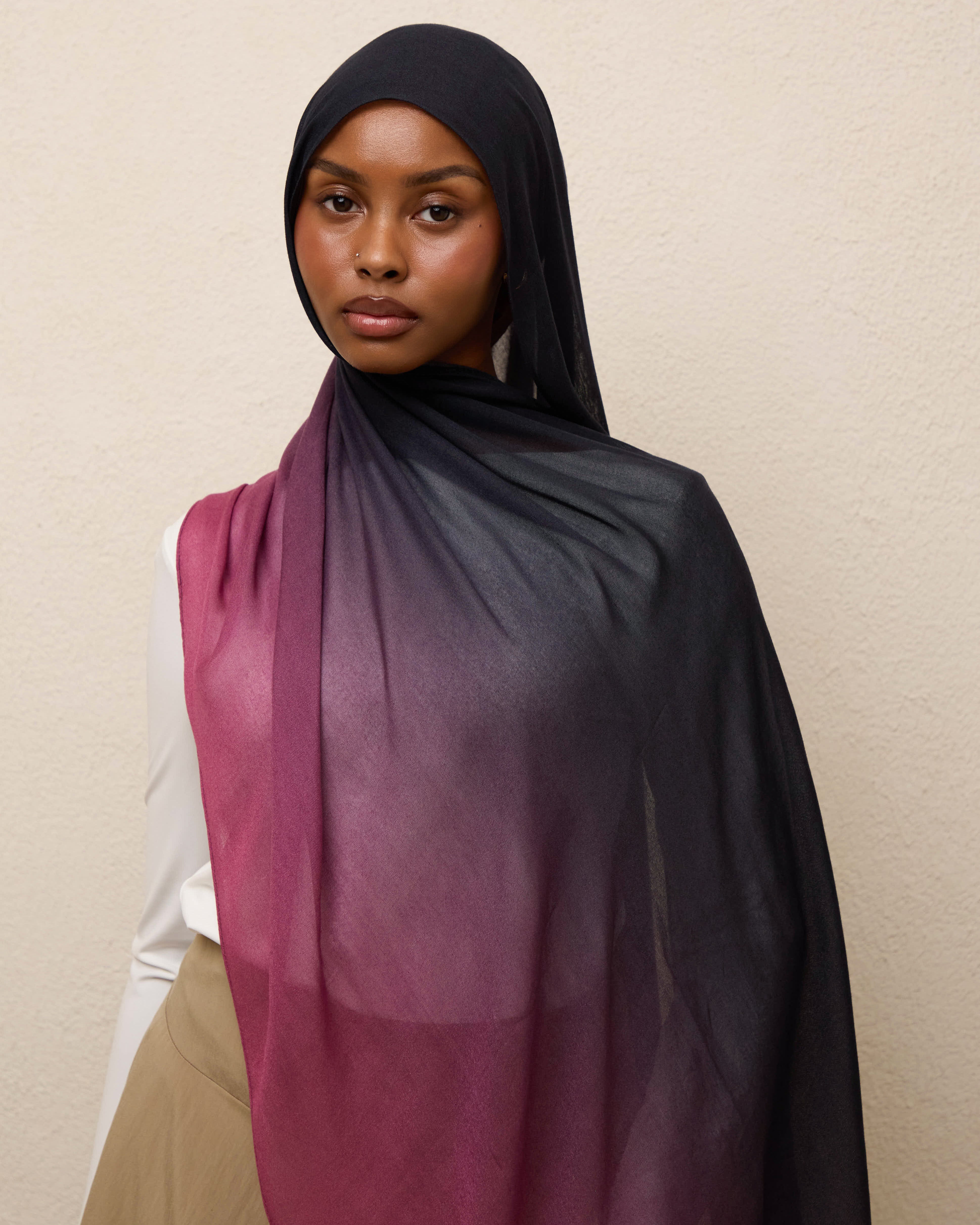 Ombré Modal Hijab - Blackberry Lemonade