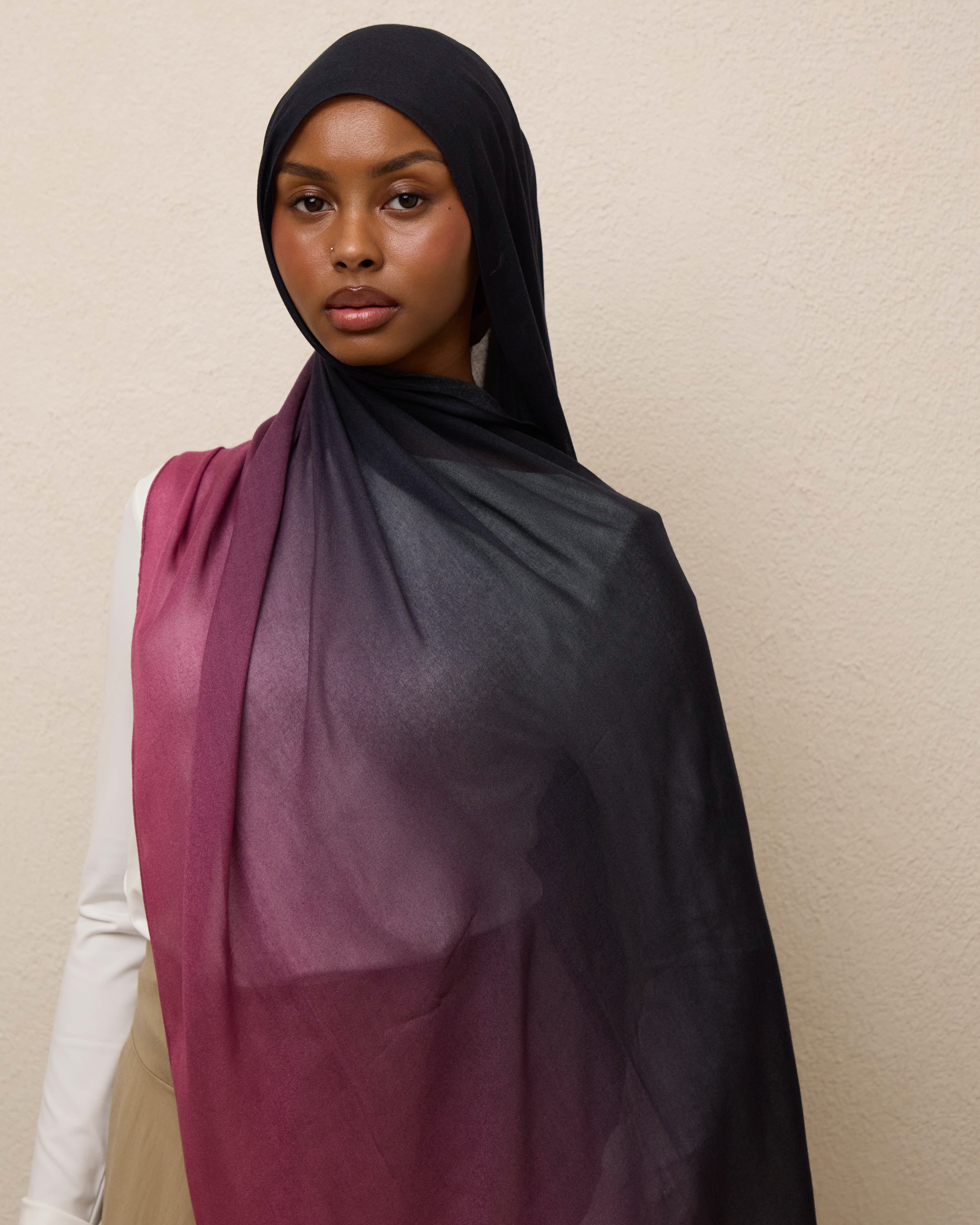 Ombré Modal Hijab - Blackberry Lemonade