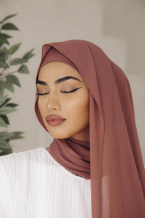 Matching Hijab & Undercap Set- Coral