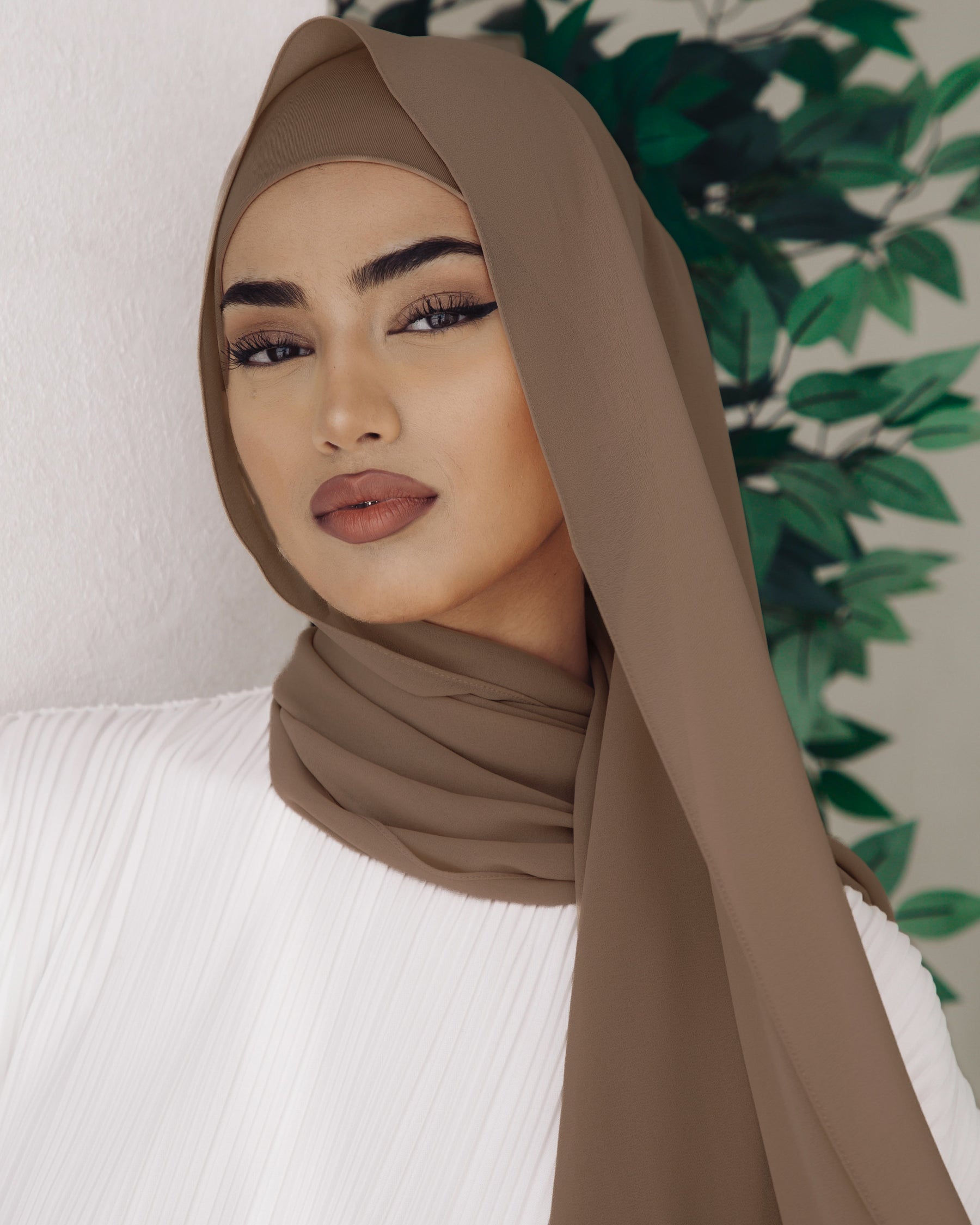 Matching Hijab & Undercap Set - Chestnut