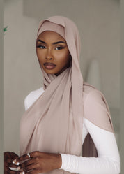 Premium Chiffon Hijab - Taupe