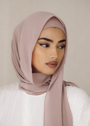 Premium Chiffon Hijab - Taupe