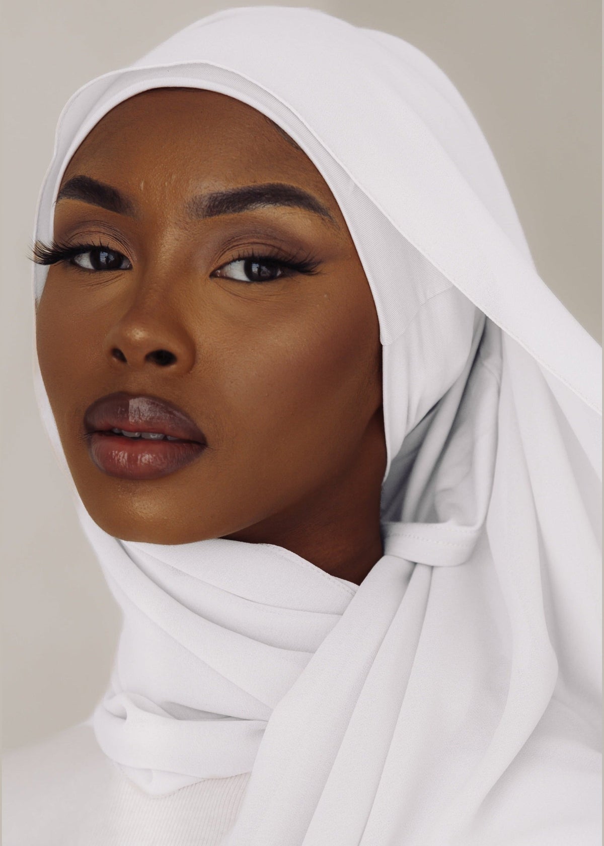 Matching Hijab & Undercap Set - White
