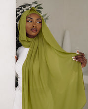 Premium Chiffon Hijab - Electric