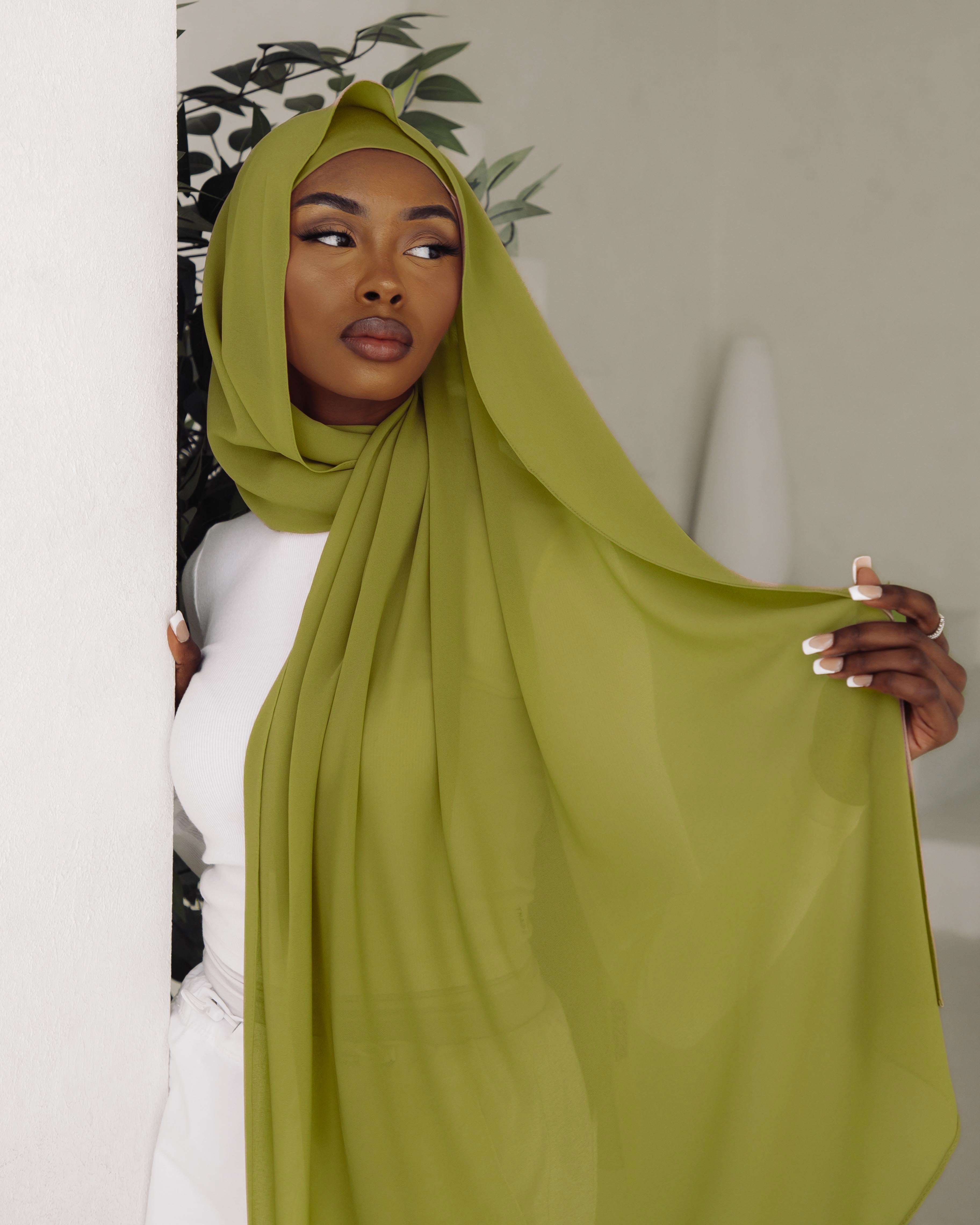 Premium Chiffon Hijab - Electric