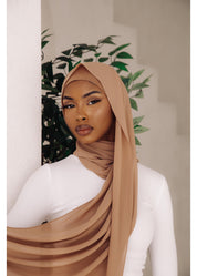 Premium Chiffon Hijab - Tan