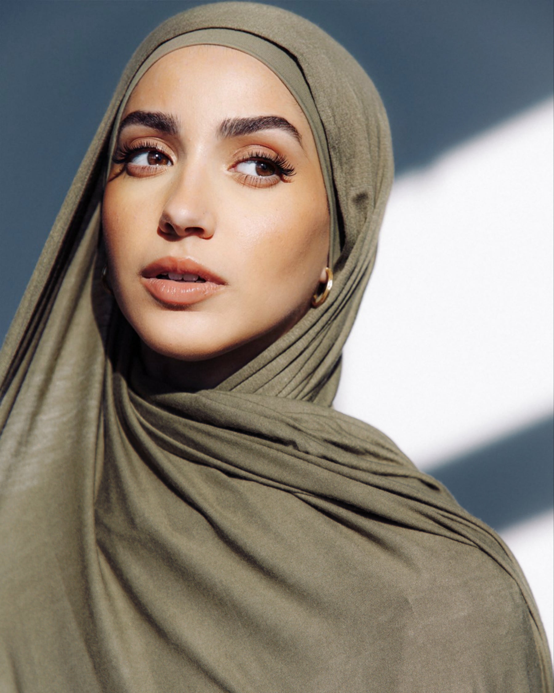 Jersey Matching Hijab & Undercap Set - Olive