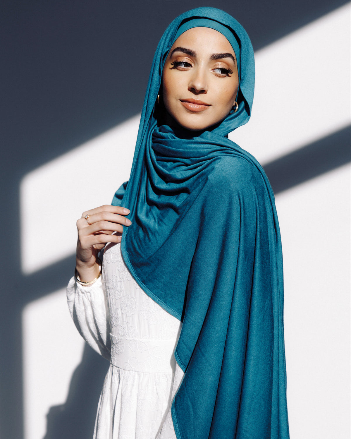 Jersey Matching Hijab & Undercap Set - Evergreen