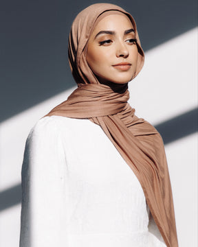 Jersey Matching Hijab & Undercap Set - Rosewood