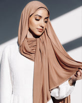 Jersey Matching Hijab & Undercap Set - Rosewood