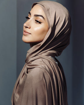 Jersey Matching Hijab & Undercap Set - Sand