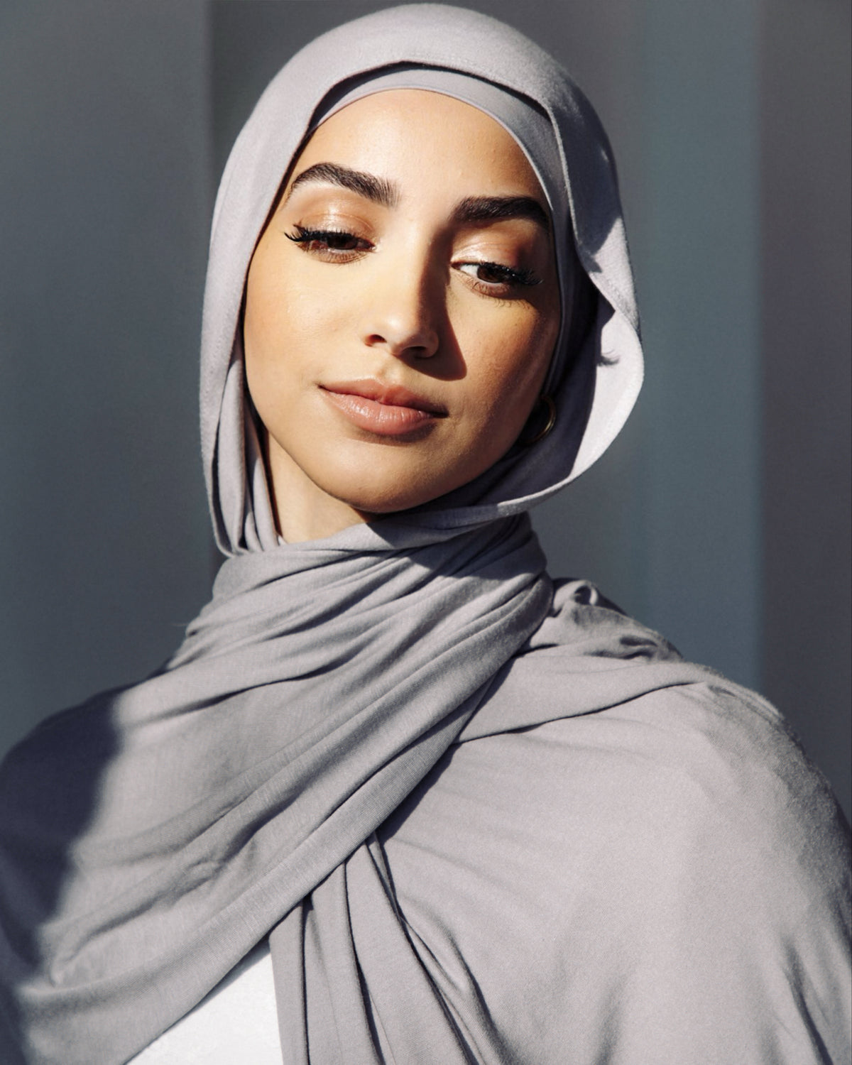 Jersey Matching Hijab & Undercap Set - Cloud