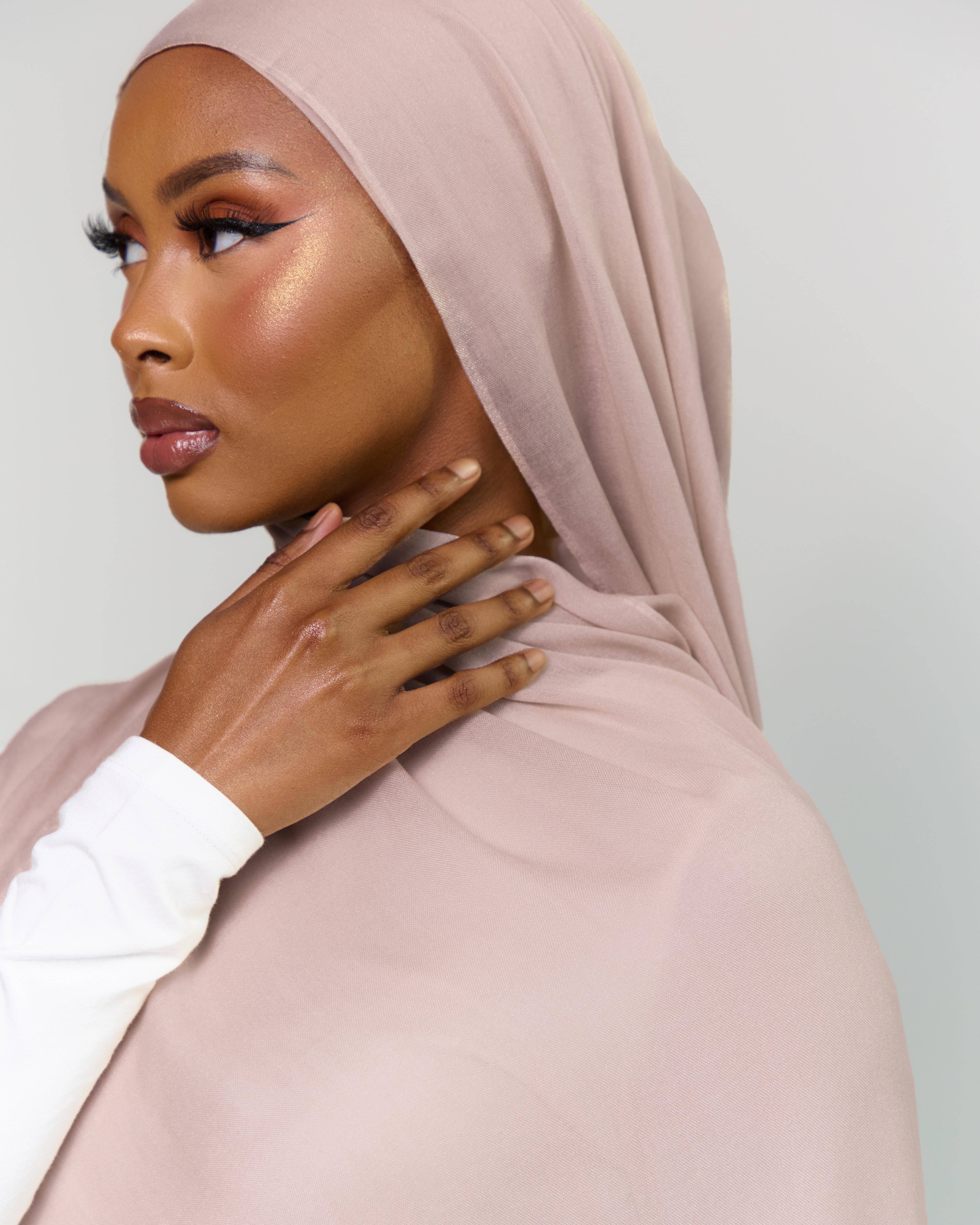 Modal Matching Hijab & Undercap Set - Blush Petal