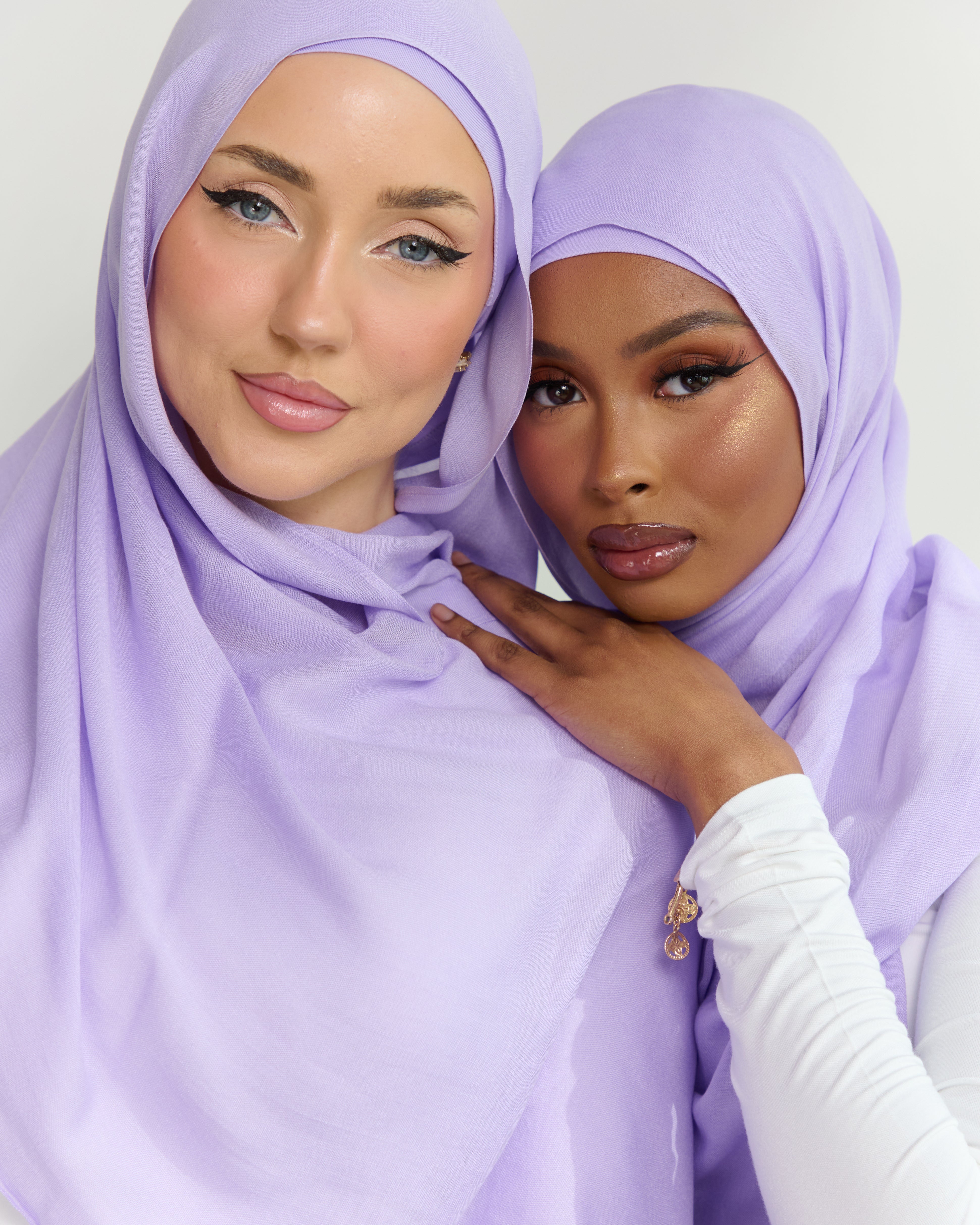 Modal Matching Hijab & Undercap Set - Bissan's Lavender – AZELEFA