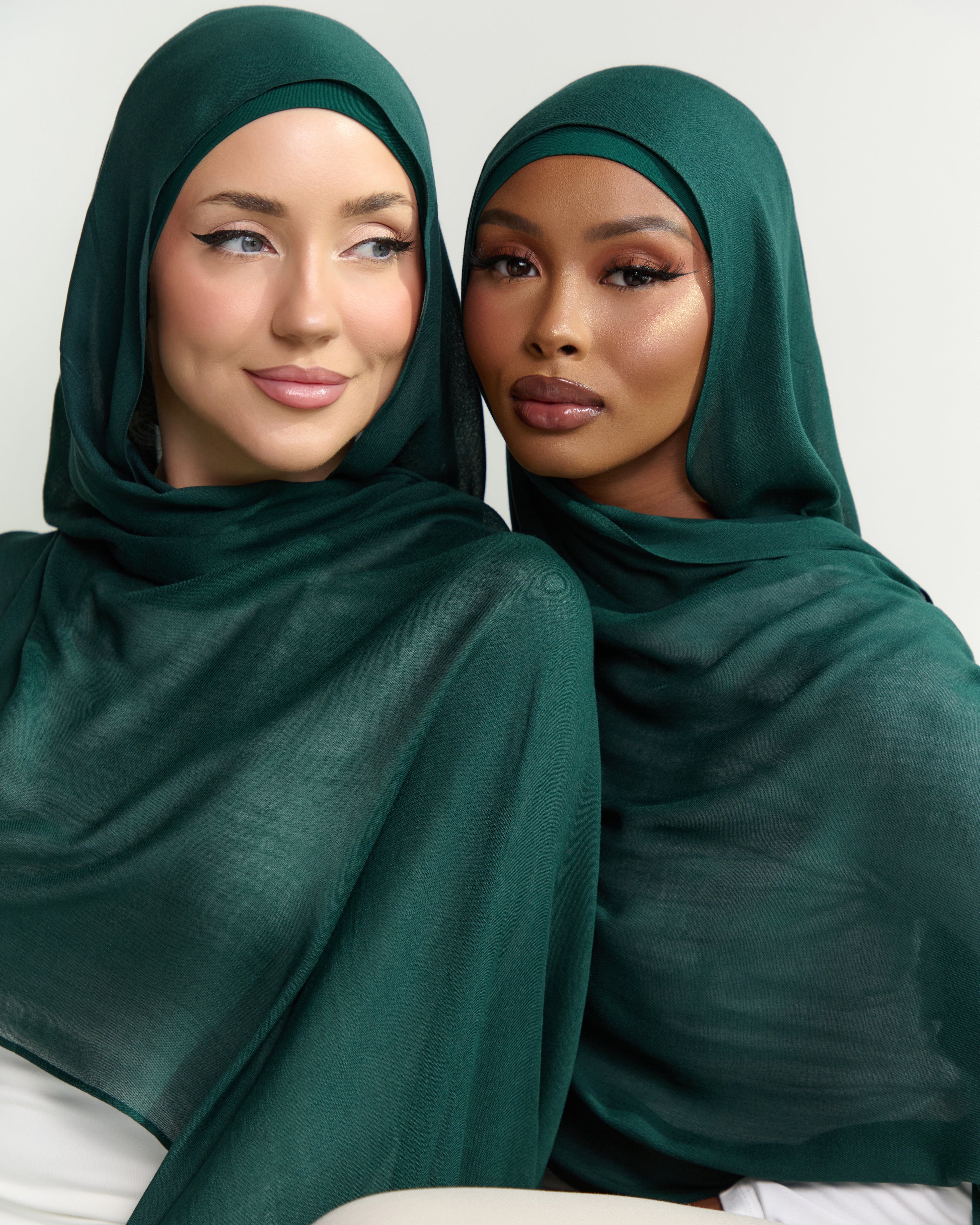 Modal Matching Hijab & Undercap Set - Jade Leaf