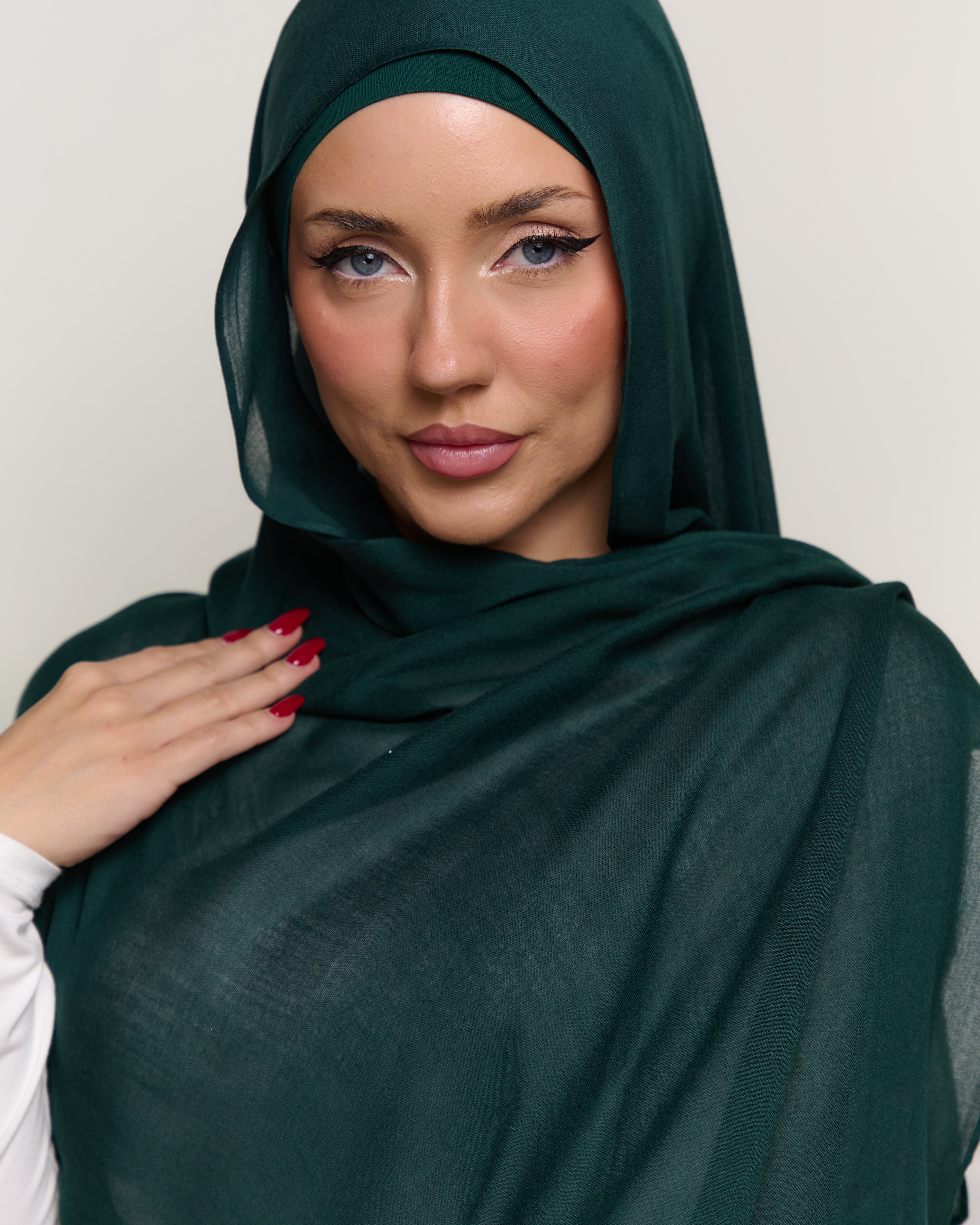 Modal Matching Hijab & Undercap Set - Jade Leaf