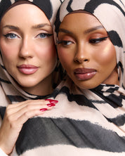 Printed Modal Hijab - Ink Rivers