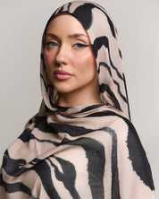 PREORDER - Printed Modal Hijab - Ink Rivers