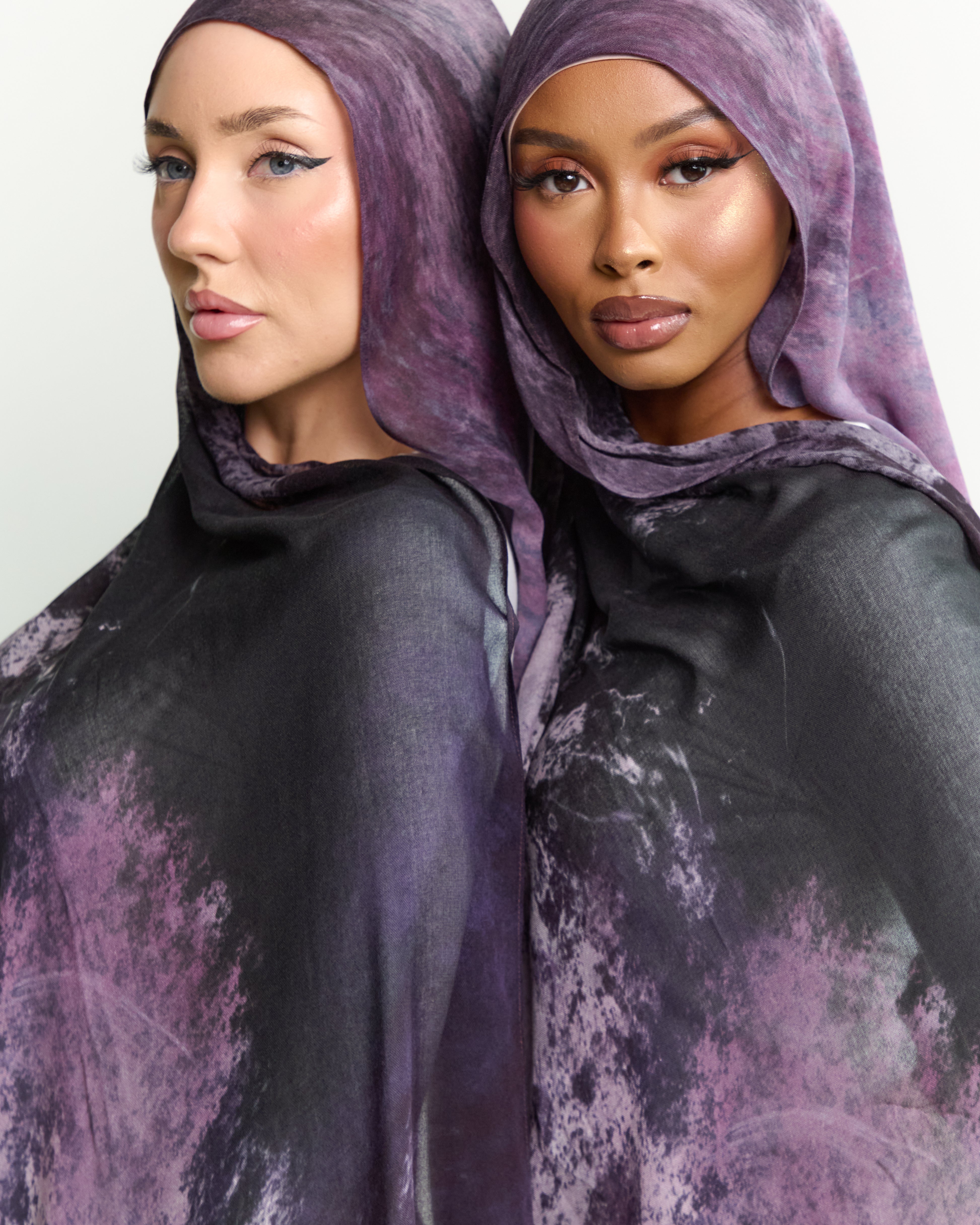 Printed Modal Hijab - Cosmic Waves