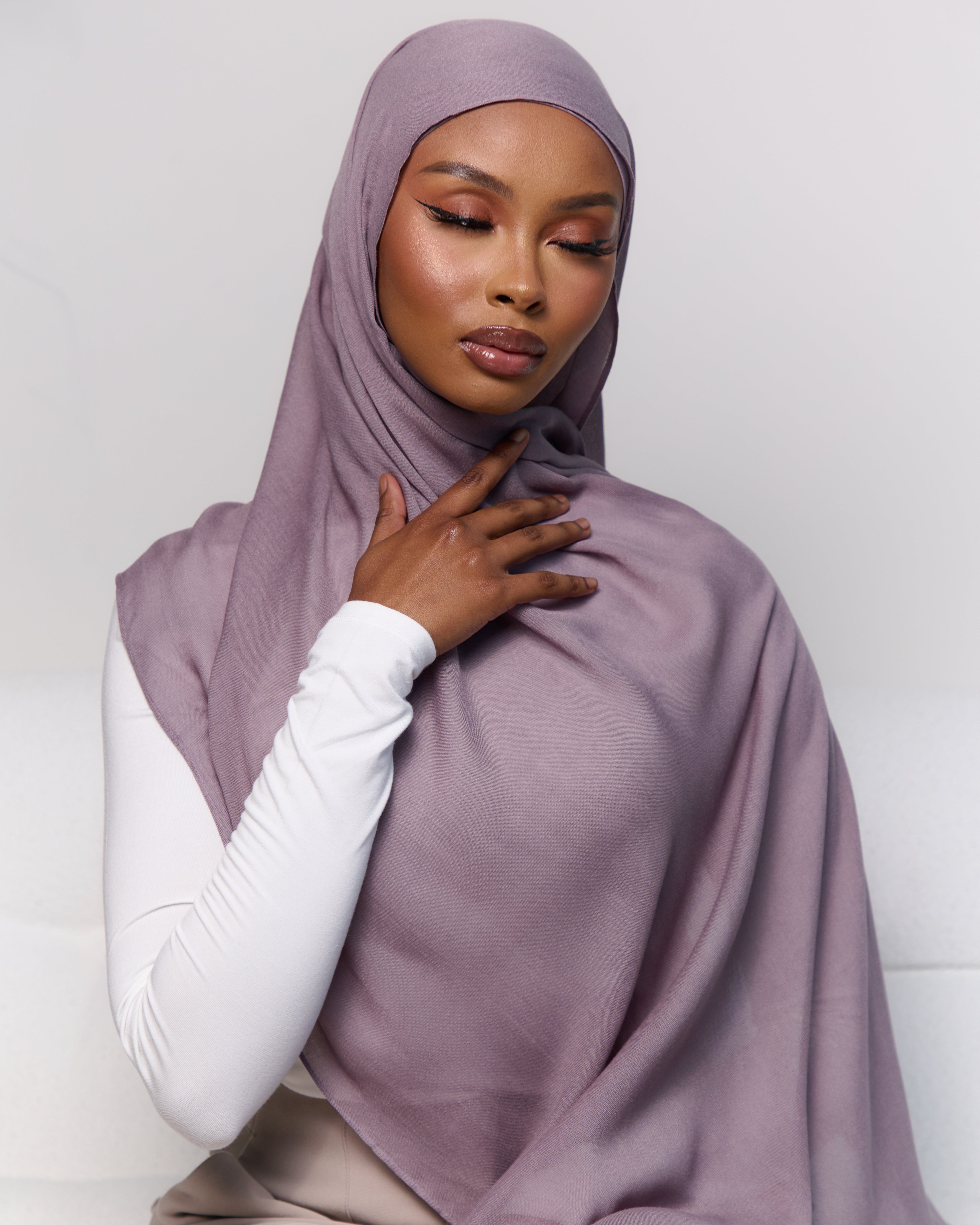 Modal Matching Hijab & Undercap Set - Plum